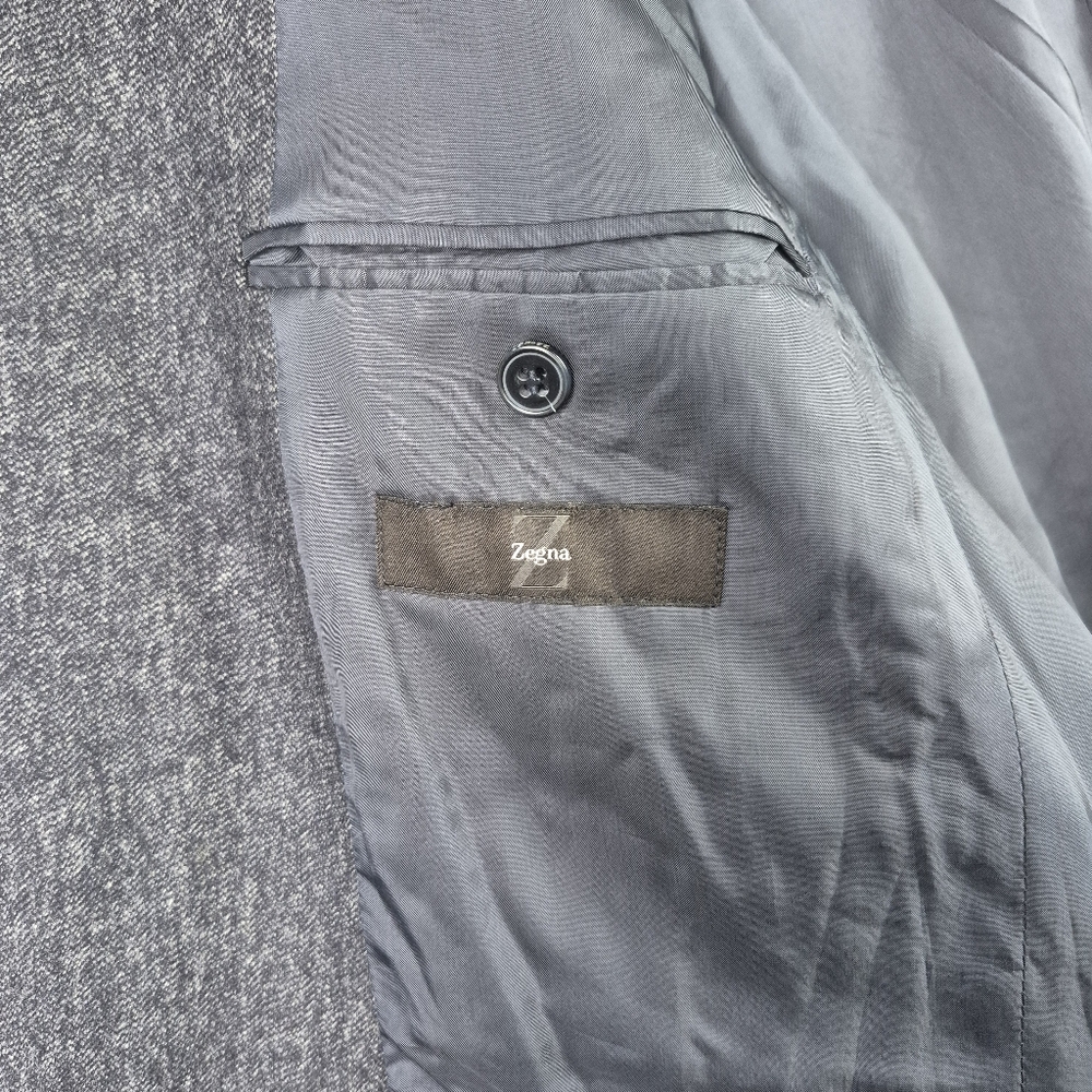 Ermenegildo "Z" Zegna Light 42L Charcoal Soft Wool Cashmere Blazer Quiet Luxury - Picture 5 of 14